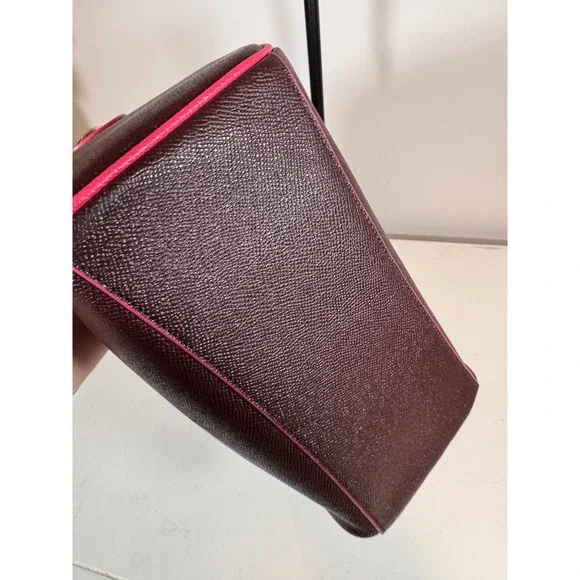 Coach Mini Bennett Satchel Oxblood Multi Crossgrain Leather Bag F22237 NWT - Picture 5 of 8